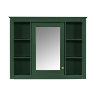 Bathroom Vanity With Mirror Cabinet, Single Sink With 2 Soft Closing Doors And 4 Drawers