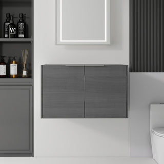 Floating Bathroom Vanity Cabinet With Soft Close Double Doors, Spacious Interior Storage, Wall Mounted, Cabinet Only