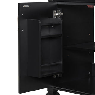 Freestanding Bathroom Vanity With Sink, 3 Drawers & Flip-Out Drawer