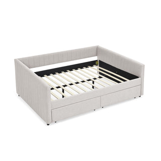 Upholstered Queen Daybed With 2 Drawers