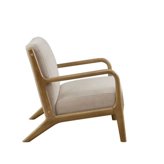 Mid-Century Style Lounge Chair With Upholstered Seat