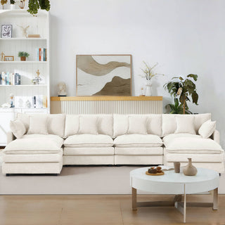 Modular U Shaped Sectional Sofa, 4 Seater Comfy Cloud Couch
