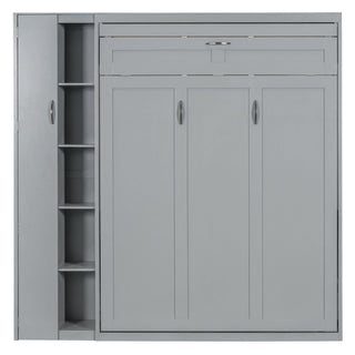 Murphy Wall Bed With Shelves, Wardrobe And LED Lights
