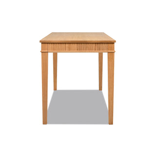 Dumont - Modern Farmhouse 1 Drawer Fluted Home Office Writing Desk - Natural Blonde