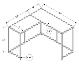 Corner Accent Console Table For Entryway, Unique L-Shaped Design