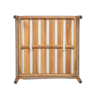 Modern Outdoor Woven Lounge Chair With Solid Wood Frame - Teak