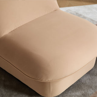 Pumpkin Shaped Swivel Accent Chair, 360 Degree Rotation For Living Room