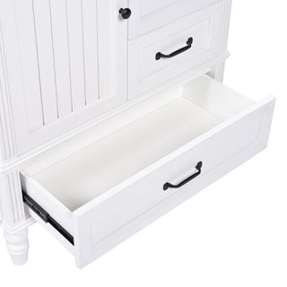 30" Bathroom Vanity With Sink, 3 Drawers, Adjustable Feet