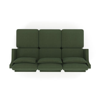 Stylish Sofa With Ottoman And Lumbar Pillows, Ergonomic Design