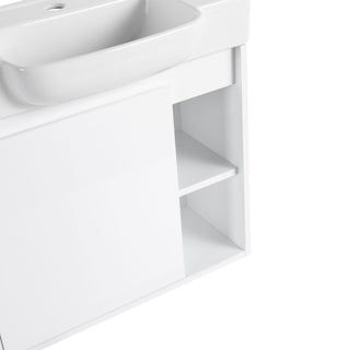 Wall Mounted Bathroom Vanity With Sink & Soft Close Door