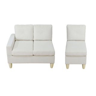 Modular L - Shaped Sectional Sofa 6 Seater 4 Piece Couch With Chaise