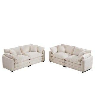 Elegant Oversized Sectional Sofa Set With Deep Seats And Flexible Layout