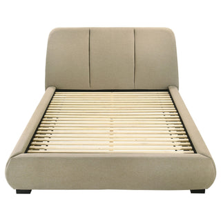 Modern Upholstered Platform Bed With Tufted Headboard