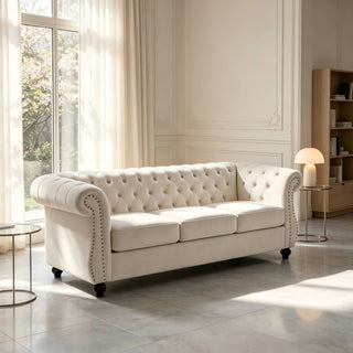 Chesterfield 3 Seater Sofa With Rolled Arms