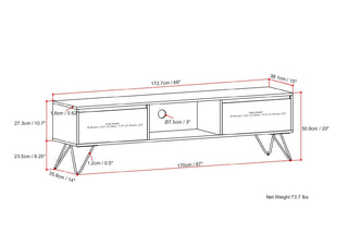 Hunter - Handcrafted TV Media Stand - Natural