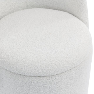 Barrel Chair & Built In Storage, 360° Swivel - Beige