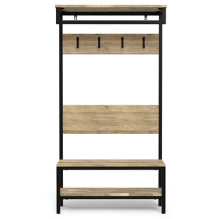 Westmont - Entryway Hall Tree Bench - Natural