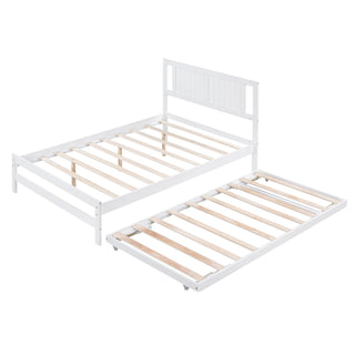 Platform Bed With Adjustable Trundle