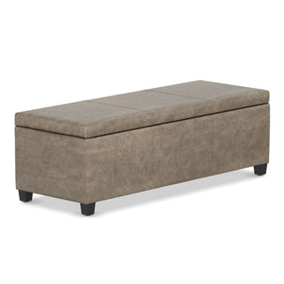 Avalon - Storage Ottoman Bench - Brown