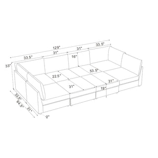 Modular Sectional With Custom Configuration