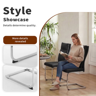 Modern Dining Chair SetWith Soft Cushion Backrest (2 Pieces)