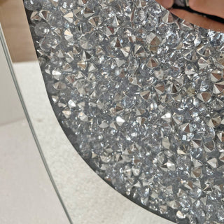 U - Shaped Floor Vase With Shattered Diamond Mirror Surface