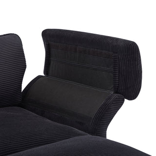 Modern Deep Seat Sectional Sofa With Ottoman