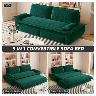 Queen Pull Out Bed, 3 In 1 Convertible Sleeper Sofa