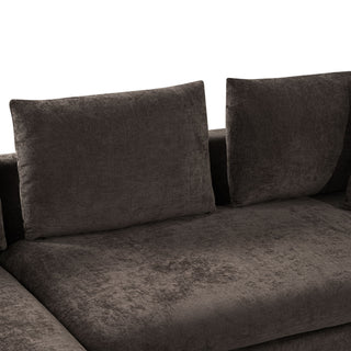 Modern L Shaped Sectional Sofa With Upholstery And Wooden Storage