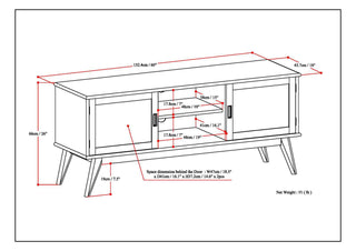 Draper - Handcrafted Mid Century Low TV Media Stand