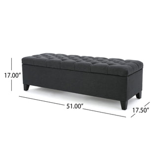 Glouster - Contemporary Storage Ottoman With Button Tufted Design