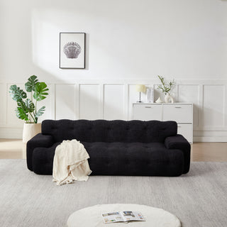 Cloud Series Minimalist Button Tufted Square Arm 3 Seater Sofa