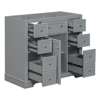 Modern Bathroom Vanity Base Only With 1 Cabinet And 6 Drawers