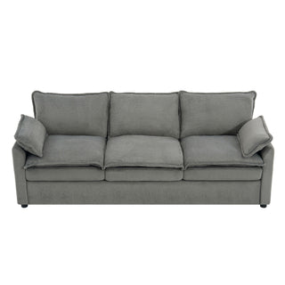 Modern 3 Seater Sofa With Side Storage Pockets For Living Room