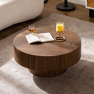Round Coffee Table For Living Room - Walnut