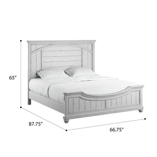 Queen Panel Bed - Gray - Wood