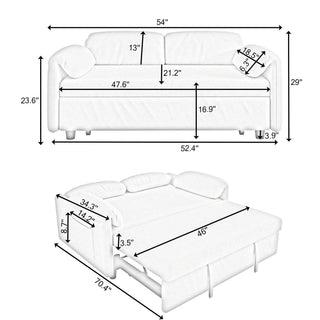 Sofa, Dual Purpose Lounge With Retractable Queen Size Bed