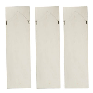 Set Of Large Wooden Rectangle Hanging Panels