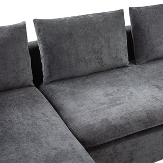Modern L Shaped Sectional Sofa With Upholstery And Wooden Storage