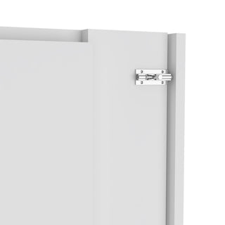 Wall Foldable Table With Multiple Shelves - White