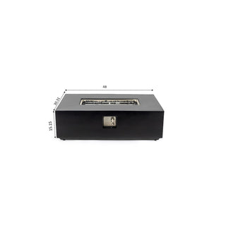 Propane / Natural Gas Fire Pit Table, 50,000 BTU - Charcoal
