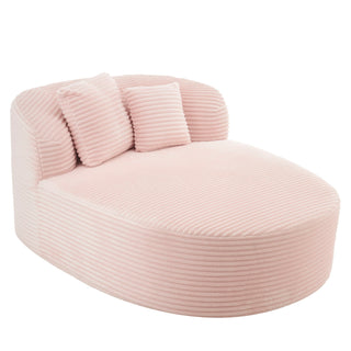 Modern Chaise Lounge Sofa Boneless Couch With Supportive Pillows