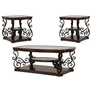 Arrize - Coffee And End Table Set With Scroll Legs