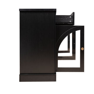 Sideboard Cabinet With 4 Drawers And 4 Arched Glass Doors