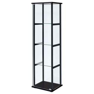 Serena - 4 Shelf Curio Cabinet - Black
