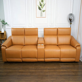 Modular Sofa With Recliners And Cup Holders Sectional Set