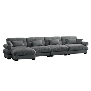Super Comfort Oversized Modular Sectional Sofa With Movable Ottoman