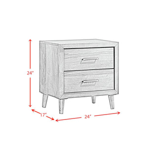 Malibu - 2-Drawer Nightstand - Walnut