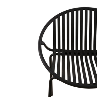 Stackable Outdoor Chairs With Breathable Plastic Backrest (Set of 2)