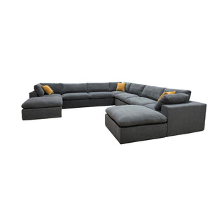 Custom Configuration Modular Sectional & Toss Pillows